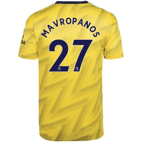 Camiseta Arsenal NO.27 Mavropanos Segunda equipo 2019-20 Amarillo